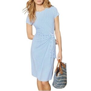 J. McLaughlin Elora blue White Striped Dress size Large